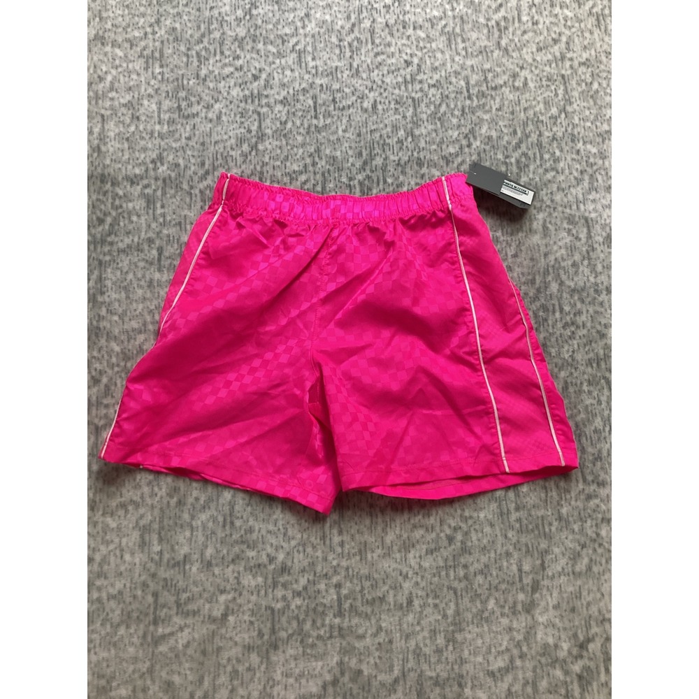DSG Youth Boys Woven Soccer Shorts Hot Pink Checkerboard Size L 14-16 NEW